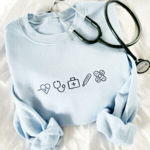 Nurse Cute Icon Gemma Crewneck Sweatshirt | Gift For Nurse Student | Crewneck Fleece Sweatshirt | Nurse Week Gift | RN Top