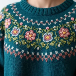 Enchanted Forest Embroidered Sweater Pawae