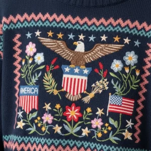 The American Heritage Embroidered Sweater Pawae